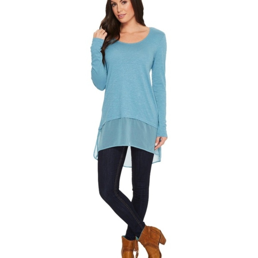 Ariat Blue Layered Tunic Top